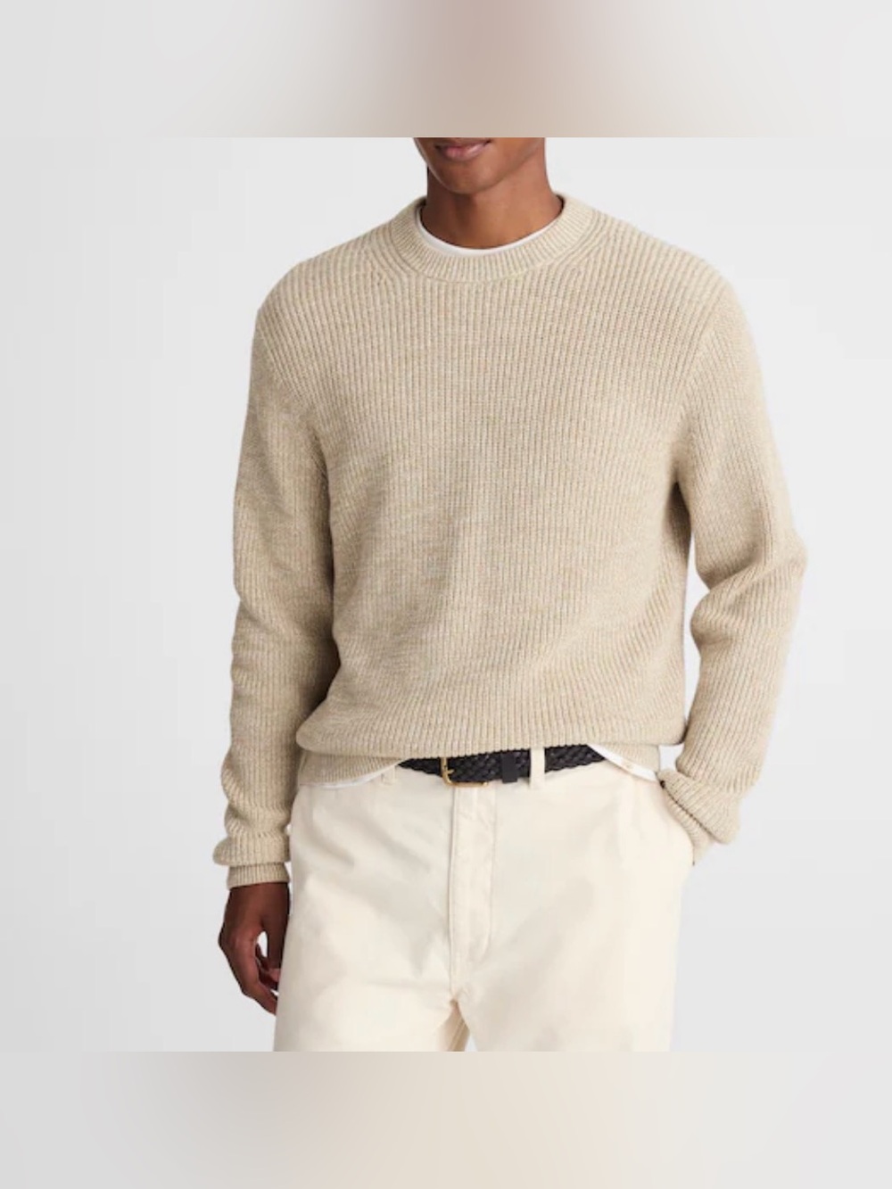 Madewell Men's Cotton Shaker-Stitch Crewneck Sweater.M.NWT